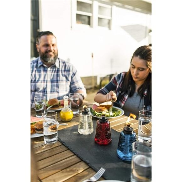 Molded Glass, Decorative Table Top Torch for Outdoor Lawn, Patio, and Garden - Picture 4 of 7